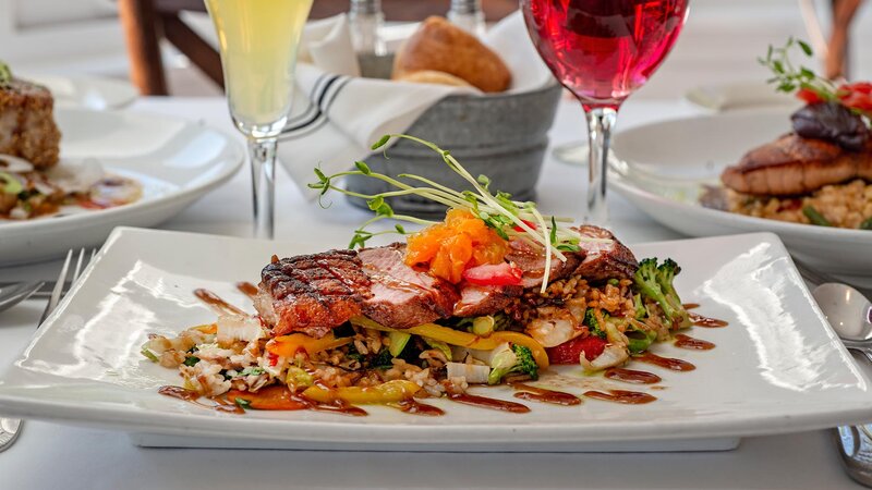 Roast duck breast entree