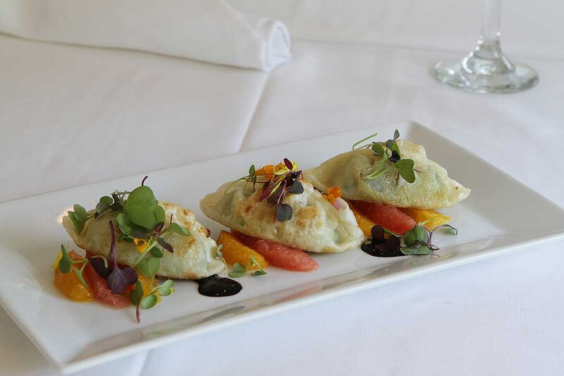 Southwestern Duck Confit & Goat Cheese Egg Roll appetizer